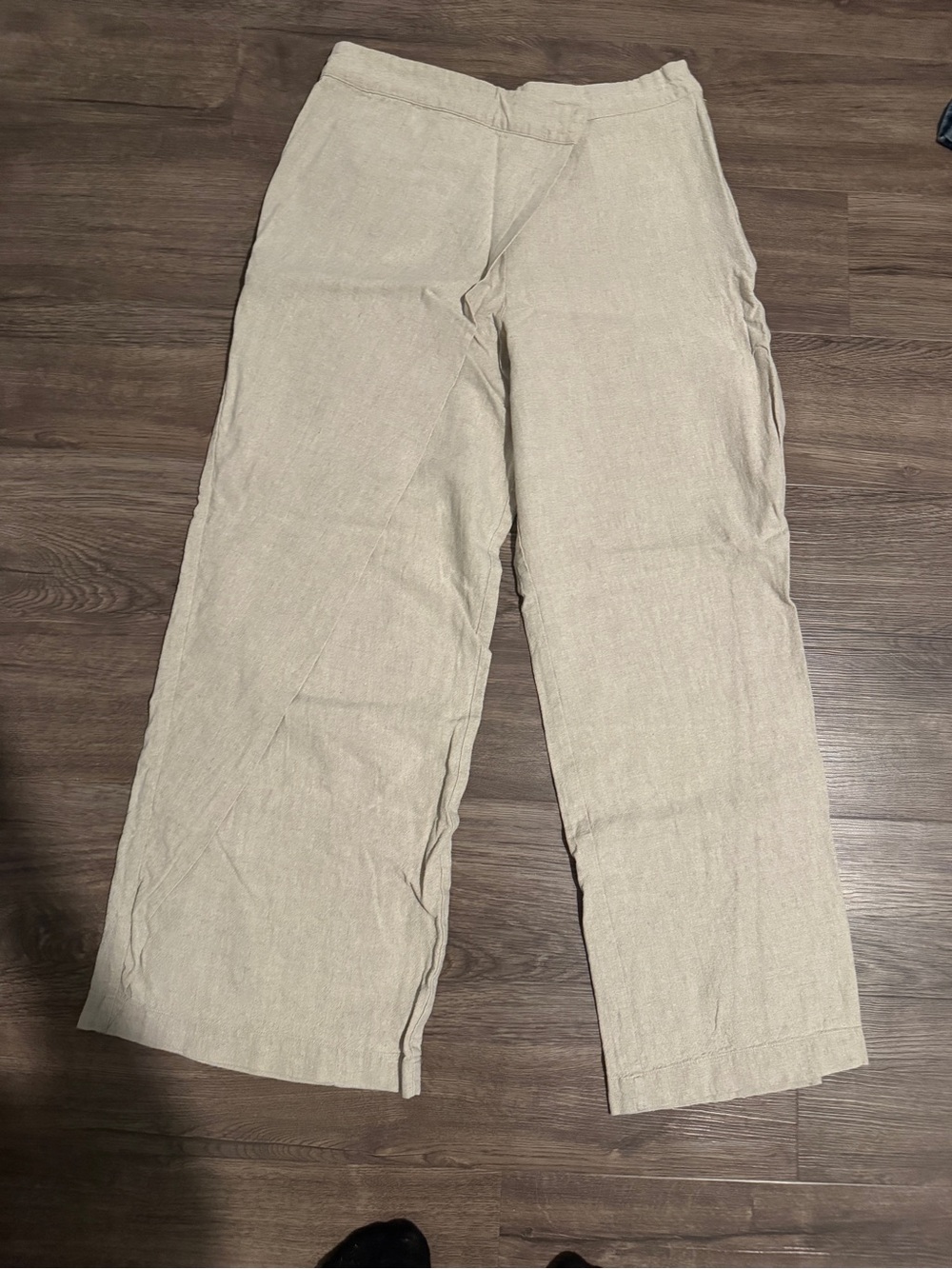 Zara Wide-Leg Chinos in Light Tan